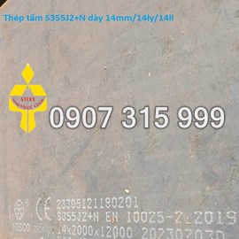 Thép tấm S355J2+N dày 14ly/14mm/14li